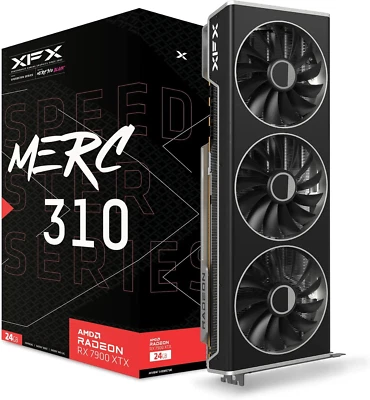 XFX Speedster MERC310 AMD Radeon RX 7900XTX Black Graphic Card 24GB RX-79XMERCB9 - Image 1 of 4