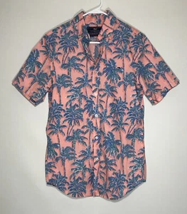 Vineyard Vines Mens Shirt XS Pink Blue Palms Button Up Slim Fit Whale Tucker EUC - Picture 1 of 5