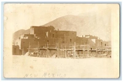 c1918 Puelbo Mountain View Taos New Mexico NM RPPC Photo Unposted Postcard - Image 1 of 2