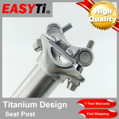 Tija de sillín de bicicleta de titanio de alta calidad 27,2 mm/31,6 mm-para carretera, MTB y FR-ultra ligera Foto 1 de 4