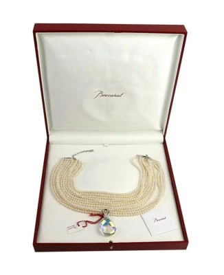JOYERÍA BACCARAT PLATA ESTERLINA PERLAS PSIDÉLICAS COLLAR MULTI FILA NUEVO FRANCIA Foto 1 de 4