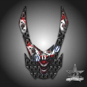 SKI DOO REV XP SNOWMOBILE SLED GRAPHICS DECAL HOOD WRAP EVIL JOKER RED - Picture 1 of 1