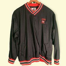 Carolina Mudcats Jacket Men XXL Adult Black Red East Boy Minors Baseball Vintage