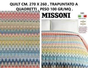 Missoni Master Classic Quilt Bedspread Double Cms. 270 x 260 - Picture 1 of 11
