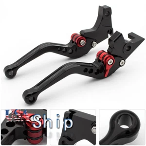 For YAMAHA YFM700 RAPTOR 700R 2008-2024 Short Brake Clutch Lever Black CNC - Picture 1 of 10