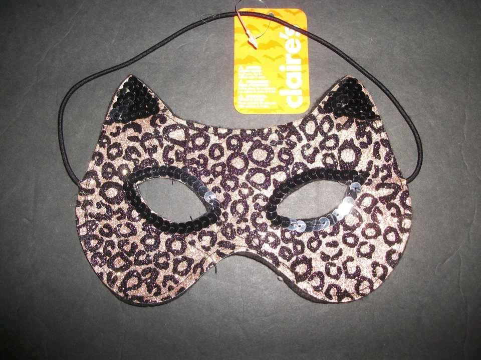 EYE MASK  LEOPARD Print  EYE Mask  Claire's  Halloween/Dress - Up   NWT RARE - Image 1 of 1