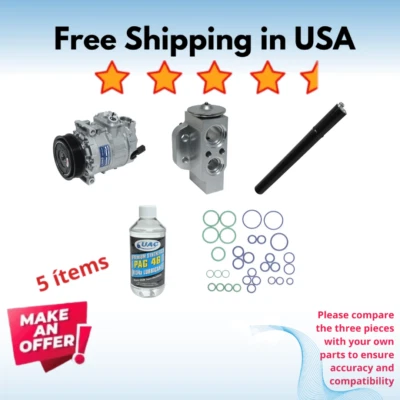 Compresor y válvula aire acondicionado apto para Volkswagen GTI 2006-2014, Volkswagen Jetta 2006-2015 Foto 1 de 4