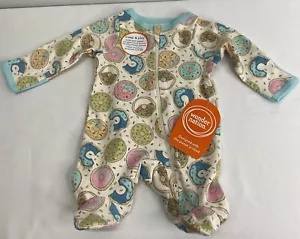 New Wonder Nation Preemie Girls Or Boys Footed Pajama Sleeper Donuts Design - Picture 1 of 6