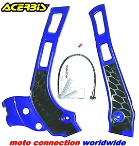 ACERBIS X-GRIP FRAME GUARDS COVERS / PROTECTORS YAMAHA YZ 125 250 2005-2025 BLUE - Picture 1 of 2