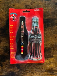 Vintage 1996 Coca-Cola Ceramic Roller Ball Pen in Collector Tin Retro Coke New - Picture 1 of 2