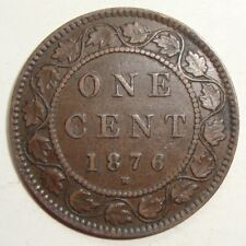 1876 H CANADA ONE 1 CENT VICTORIA LARGE PENNY COIN