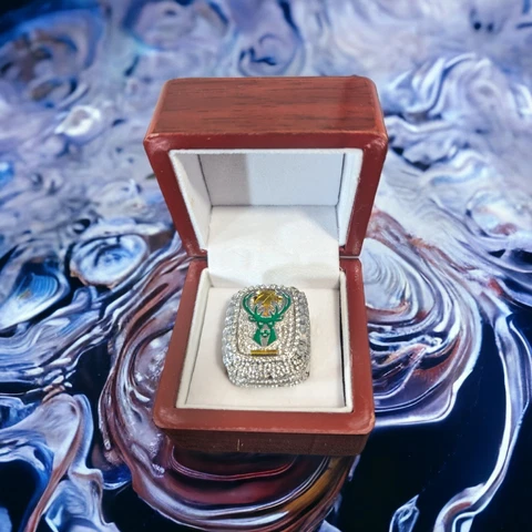 Milwaukee Bucks 2021 Basketball World Championship Ring Fans Souvenir Size 9 Cover