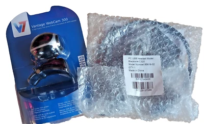Set: Plantronics  Blackwire  C320 USB-HeadSet UND Vantage WebCam 300 + NEU OVP + - Bild 1 von 4