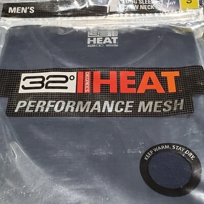 CAMISETA HOMBRE PEQUEÑA AZUL MARINO 32 GRADOS RENDIMIENTO TÉRMICO MALLA CAPA BASE MANGA LARGA Foto 1 de 4