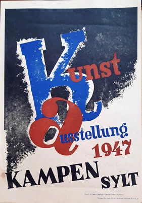 Plakat: Kunst-Ausstellung Sylt 1947, Ausstellungsplakat, Konstruktivist - Bild 1 von 4