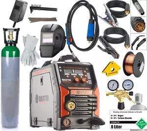 MIG MAG MMA TIG Welder 250A Weld Synergy Machine Shield gas cylinder + regulator - Picture 1 of 12