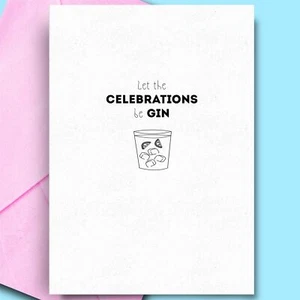 Birthday Card For Gin Lovers Boyfriend Pun Birthday Card BFF Mum Brother - Picture 1 of 3