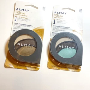 Lot 2 ALMAY INTENSE i-COLOR Powder Shadow Trio Eye Browns Shadow Hazel Eyes NEW - Picture 1 of 5