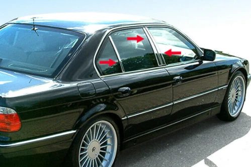 适用于 94-01 宝马 750IL 6 件不锈钢铬柱柱装饰成型 — 第 1/1 张图片