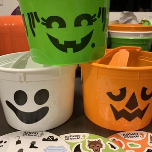 2022 McDONALD'S Halloween Eimer Eimer Classic Boo Eimer HAPPY MEAL KOMPLETT Set - Bild 1 von 4