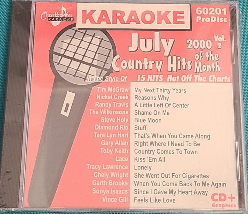 Country Karaokê CDG Chartbuster CB60201 Tim McGraw, Randy Travis, Gary Allan. - Imagem 1 de 3