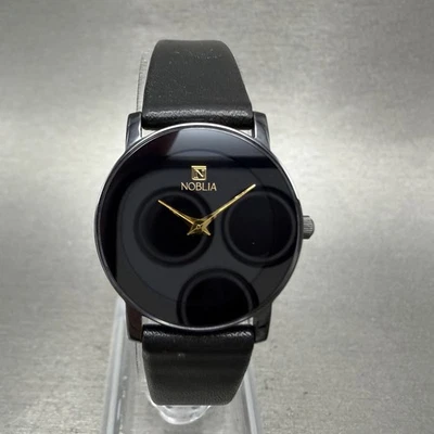 Relógio Citizen Noblia Feminino 24mm Mostrador Preto Tom Preto Pulseira de Couro Redonda PEÇAS - Imagem 1 de 4