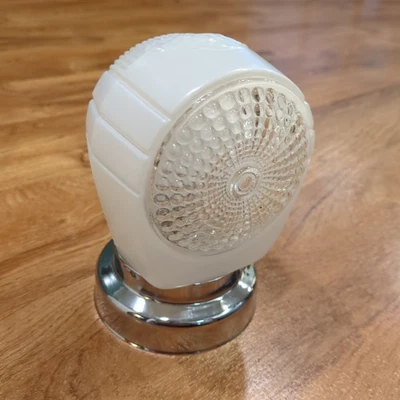 Aplique de pared MCM de vidrio esmerilado - Vintage moderno de mediados de siglo - Accesorio de baño **Leer Foto 1 de 4