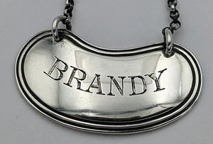ANTIQUE STERLING SILVER BRANDY DECANTER LABEL 1926 Goldsmiths & Silversmiths Co - Picture 1 of 4