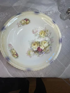 German Bowls Lusterware And Floral Painted Yellow Lavendar And Pink 1890s-40s - Picture 1 of 24