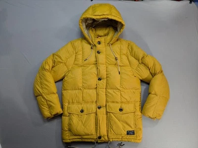 Abercrombie & Fitch down puffer full zip hooded Yellow Size Men Small Goose  - Image 1 of 4