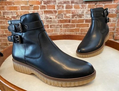 Pikolinos Botines de Cuero Negro Bruselas Motociclista Hebilla 41 10.5-11 NUEVO Foto 1 de 4