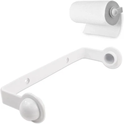 Toallero de papel Spectrum para debajo del gabinete - Soporte de pared colgante blanco  Foto 1 de 4