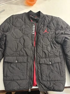 Boys Air Jordan 23 Quilted Bomber Jacket with Embroidered Logo - Picture 1 of 4