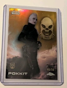 Topps Chrome Star Wars 2025 97 Pokkit Skeleton Crew /50 True Gold Card  - Bild 1 von 2