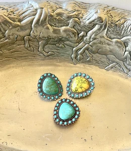 Bufanda de trapo salvaje tobogán - piedras de caracola de racimo navajo - vaquera contundente flor de calabaza - Imagen 1 de 10