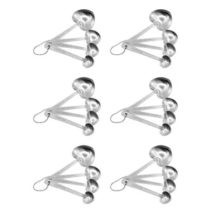Cucharas medidoras en forma de corazón R&M International, paquete de 6 - Imagen 1 de 3