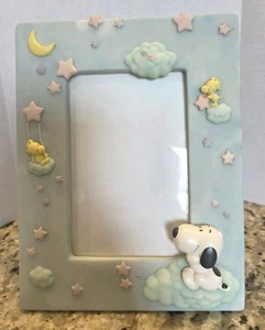 Hallmark Peanuts Baby Snoopy & Woodstock Harz Bilderrahmen Kinderzimmer 4x6 - Bild 1 von 5