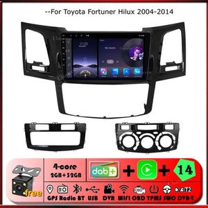 9"Android 14 Autoradio Carplay GPS SAT Navi DAB For Toyota Fortuner Hilux 04-14 - Bild 1 von 12