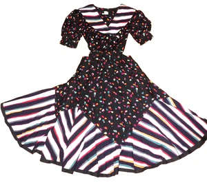 De colección 12 6 8 Choon Coquette Camisa Bolsillos Cintura MANGAS ABULLONADAS Arte para usar VESTIDO - Imagen 1 de 10