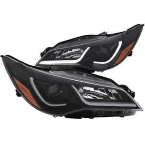ANZO Projector Headlights For with Plank Style Design Black w/Amber 15-16 Toyota - Picture 1 of 10