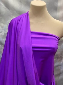 TELA ELÁSTICA DE 4 VÍAS SPANDEX VIOLETA VIVO. 58" BTY, LEOTARDOS, COSPLAY - Imagen 1 de 1