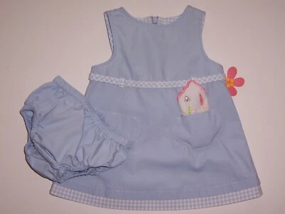 VESTIDO GYMBOREE NIÑAS DE COLECCIÓN "JARDÍN PATCHWORK" 0-3mth... etiqueta 2005 Foto 1 de 4
