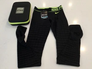 NIKE PRO Black & Neon Compression Leggings In Case. Orig. $140. Sz Sm. NEW. - Picture 1 of 12