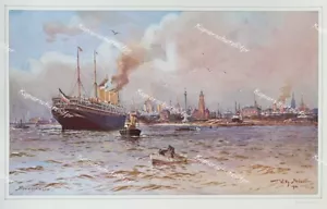 Willy Stöwer Bremerhaven Nordsee Passagierdampfer Norddeutsche Lloyd Auswanderer - Picture 1 of 1