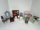 Lot Of 14 1980’s Dollhouse Furniture Some Handmade Bathroom Bed Book Case Couch