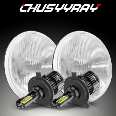 Par de faros LED redondos de 7 pulgadas con haz alto sellado para camioneta Chevy 1947 a 1956 Foto 1 de 4