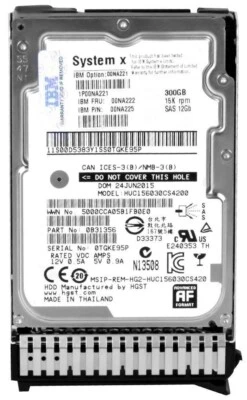 Disk IBM 00NA222 300GB 15000U/Min 128MB SAS-3 00NA225 HUC156030CS4200 2.5 " - Immagine 1 di 3
