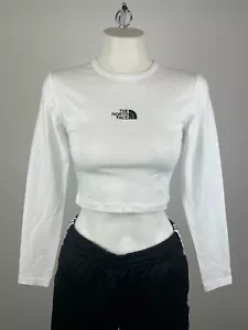 The North Face Womens Tight Ls Cropped T-Shirt / White / Rrp £30 - Picture 1 of 1