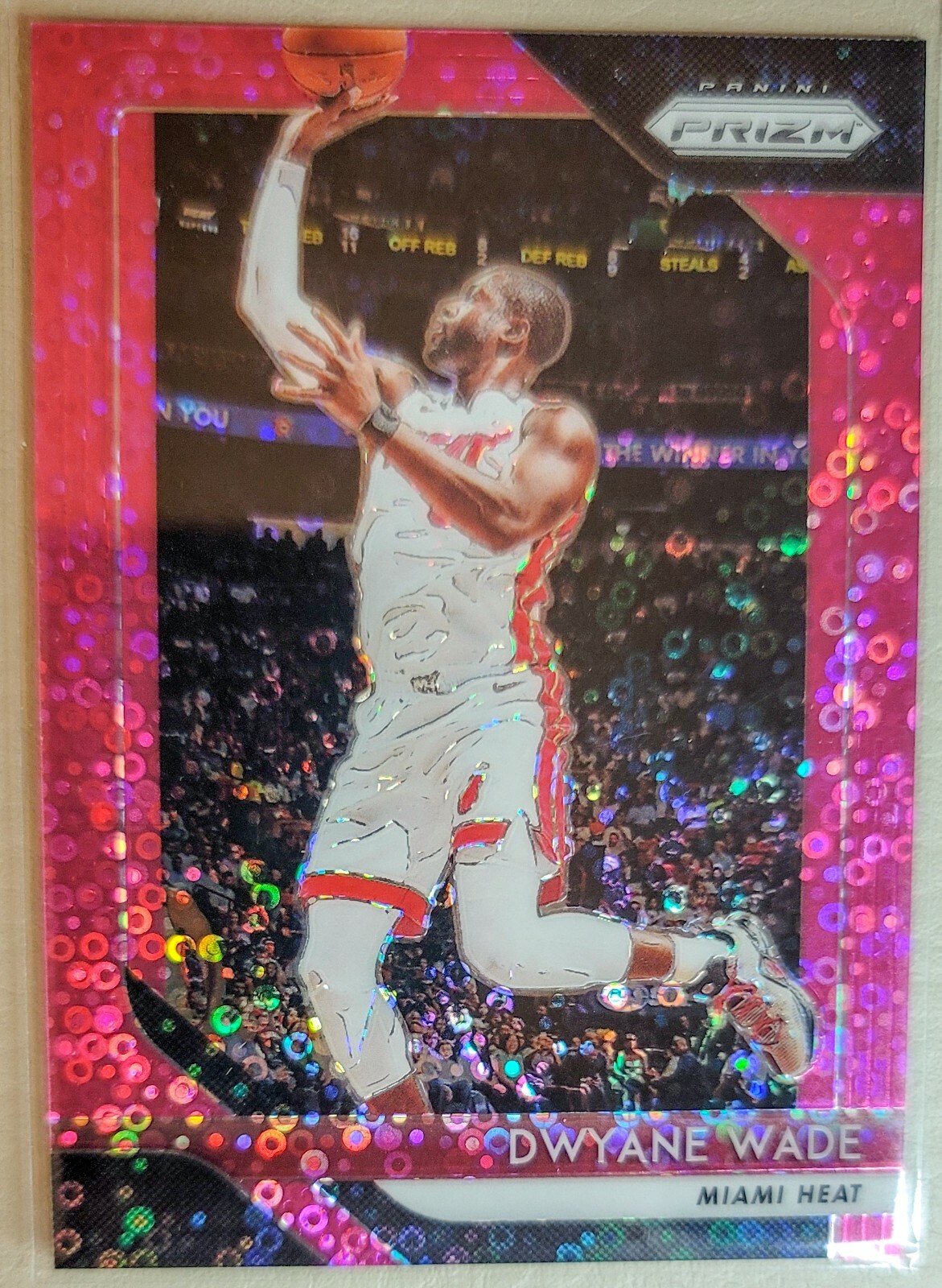 2018-19 Panini Prizm Basketball #206 Dwyane Wade Fast Break Pink Disco #'d 43/50