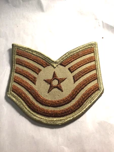 USAF Technical Sgt. E-6 Chevrons (1 pc) Male Lg. (Desert) - Picture 1 of 5